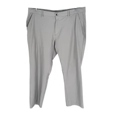 Adidas Golf Pants Mens Size 40x30 Light Gray Stretch Tech Performance Fabric