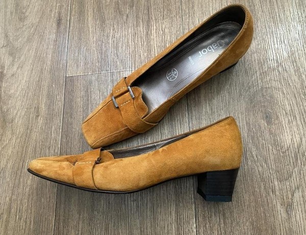 Women Gabor Heels Orange Suede 38 #7TYH