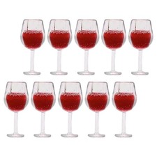 10 Pcs Mini Cups for Doll House Miniature Wine Dollhouse Cabinet Glasses