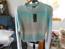 WILD FABLE CROPPED SWEATER-BLUE MULTI-WOMEN'S SIZE M-SUPER SOFT-NEW WITH TAGS
