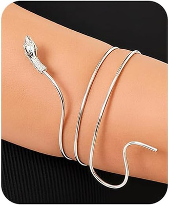 Gold Snake Arm Cuff Crystal Upper Arm Band Cuff Bracelets Sparkle Rhinestones Wr