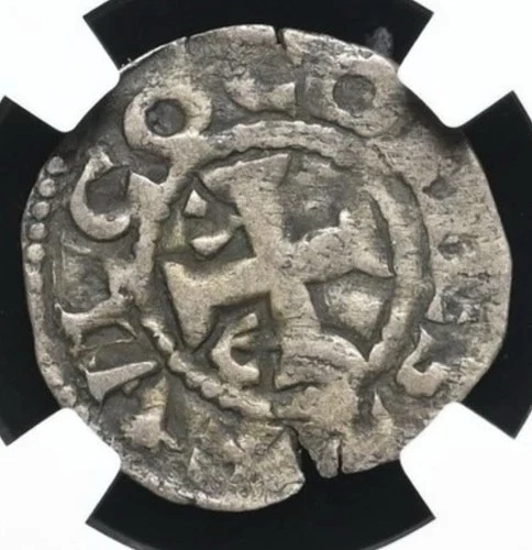 FRANCE Anjou Gien. Geoffrey II-III of Donzy 1120-1180 Silver Denier Coin, NGC VF