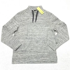 All In Motion Adult Small Gray Heather Pullover Elevated Collar Standard Fit