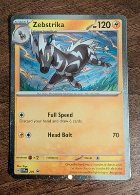 Pokémon TCG - Destined Rivals - Zebstrika SVP201 Promo Karte - Cosmo Holo
