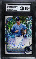 2022 Bowman Auto Speckle Refractor /299 Mason Auer SGC 10 Auto 10