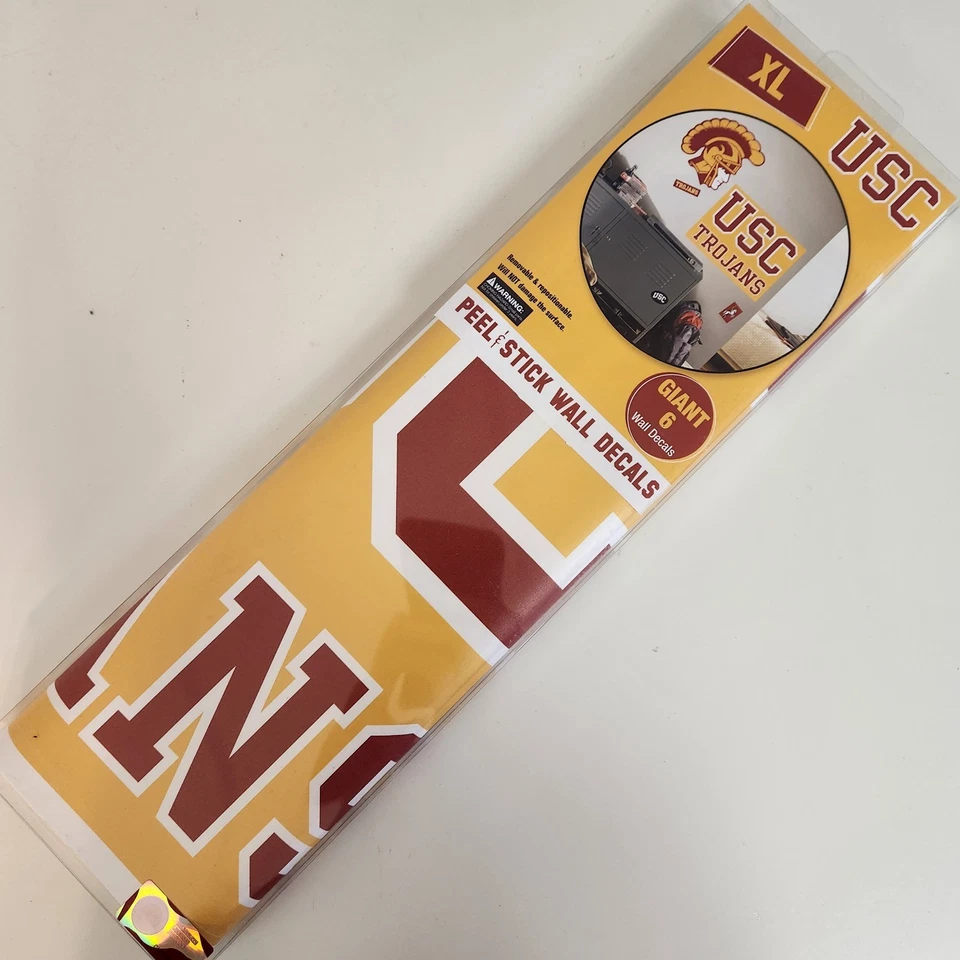 USC Trojans XL Wall Art Decals 6 Giant Peel & Stick College Football Man Cave - Image 2 of 4