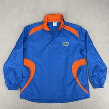 Y2K Florida Gators Men  s M Blue Pullover 1/4 Zip Windbreaker Jacket Lined Pocket