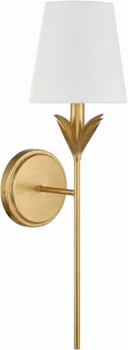 Elegant Antique Gold 1-Light Wall Sconce - Broche Design - Picture 3 of 11