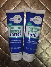 Epsom-It Soothing Muscle Epsom Salt Lotion Tube, 3.5 Fl Oz Lot of 2