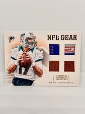 RYAN TANNEHILL Rookie 2012 National Treasures NFL Gear Quad Patch /15 Dolphins