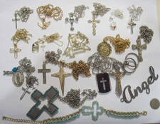 19 vintage assorted religious Christian catholic devotional items lot EL1128
