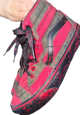 Vans House Of Terror Nightmare On Elm Street SK8-Hi Freddy Krueger Size 7M/8.5W