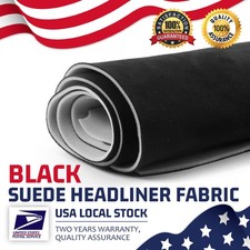 Headliner Fabric with Foam Backing For Car Ceiling Fabric Repair Anti-wear Black