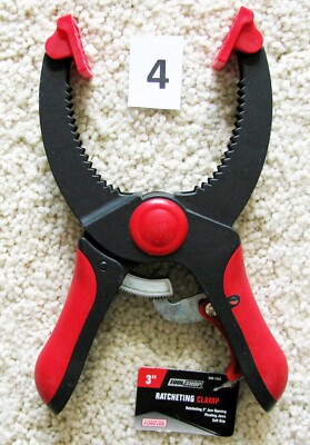 Tool Shop 1 pc 3'' Jaw open  4'' Depth Swivel Head Ratchet Clamp Heavy Duty