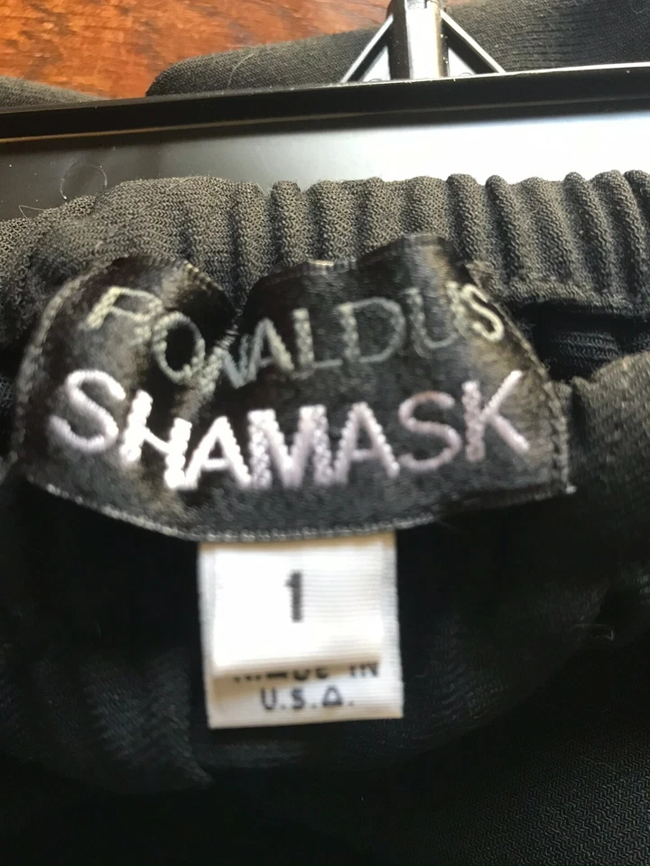 Shamask Black Elastic Waist Skirt - Size 1 - Image 2 of 2