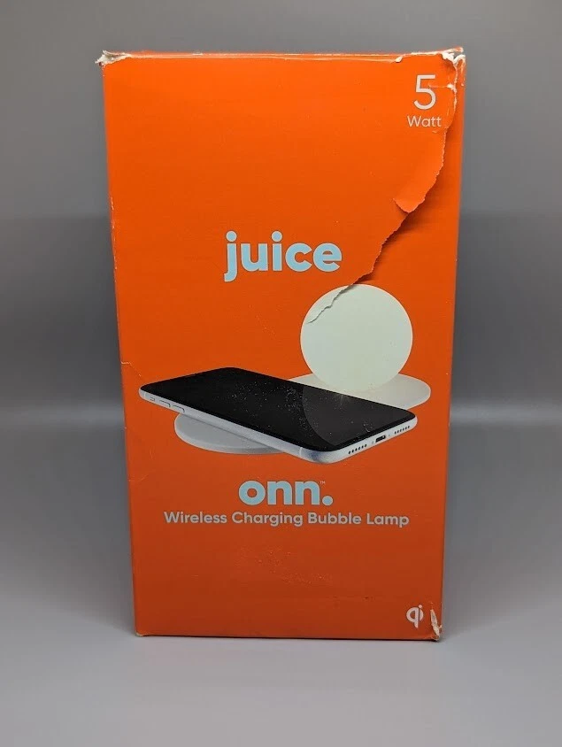 onn. Wireless Charging Bubble Lamp Phone Charging Station 5