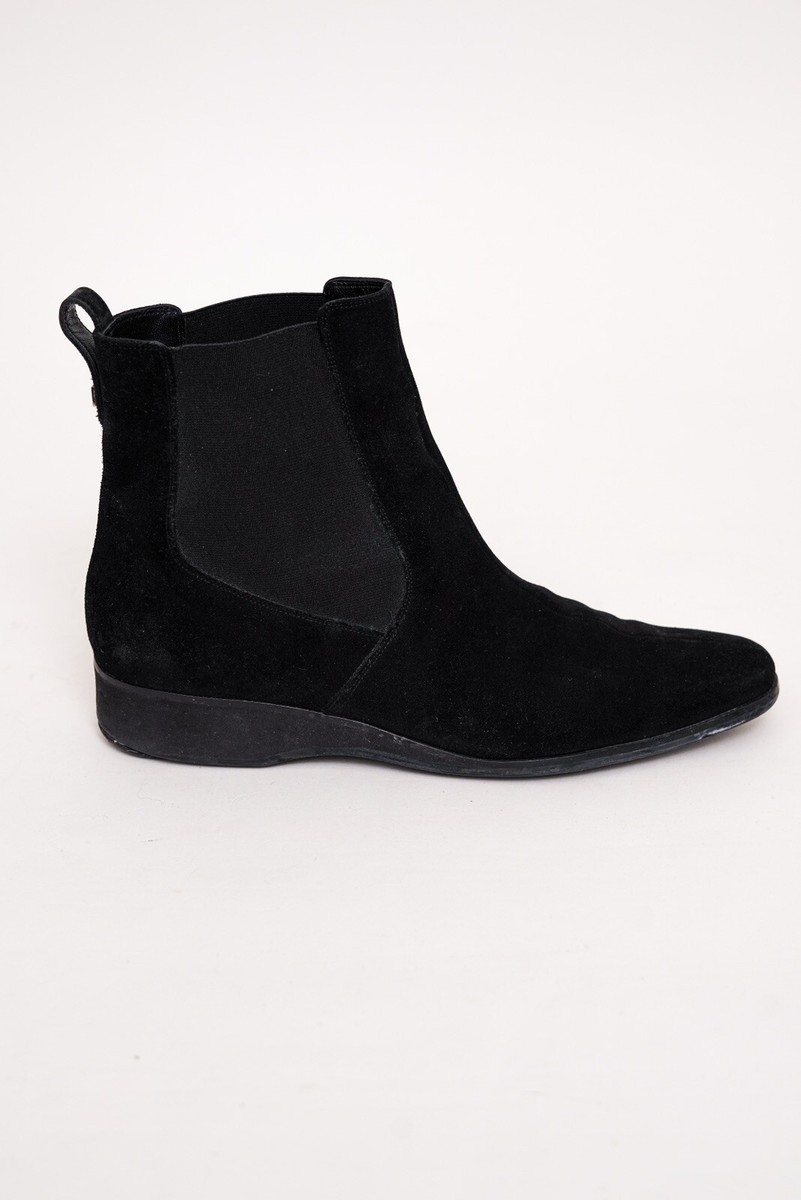Salvatore Ferragamo Boutique Garth Black Suede Ankle Chelsea Boots