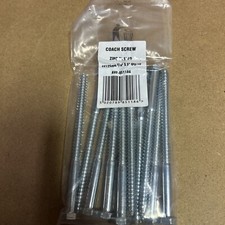 Coach Screw 10 In a Pack, Box Of 5 Packs. 8x125mm 5/16x5