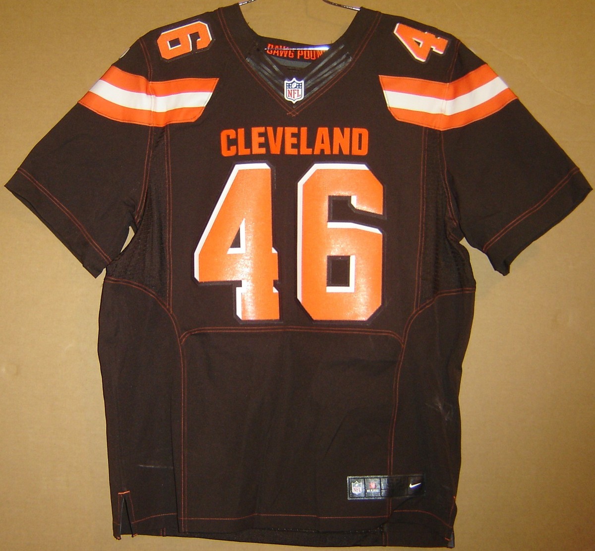 CLEVELAND BROWNS #46 DON FLEMING Nike Size 52 BROWN NFL Football