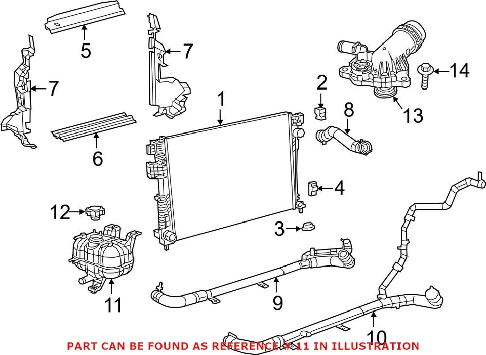 Depósito de refrigerante de motor Mopar genuino OEM para Chrysler Voyager Pacifica Foto 2 de 2