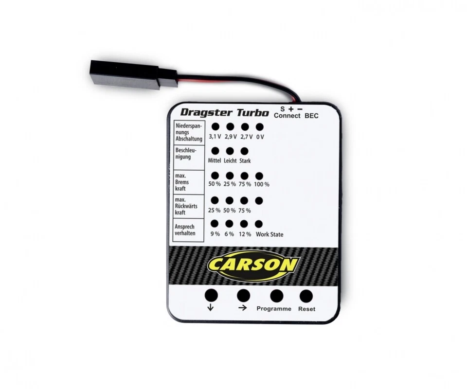 CARSON PROGRAMMIERKARTE FÜR DRAGSTER TURBO 60A REGLER # 500906303 - Bild 1 von 1