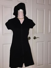 Calvin Klein Jeans Women’s Short Sleeve HOODED ZIPPER DRESS Size M