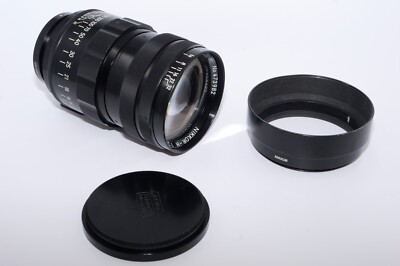 Nikon Rangefinder NIKKOR-H 18cm f2.5 tele lens. Hood. Nikon