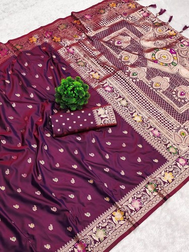 Party Wear Saree Blouse Bollywood Bridal Silk Bollywood Sari Indian Wedding New - Picture 98 of 98
