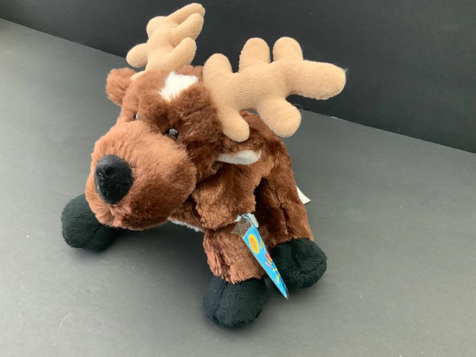 Ganz Reindeer Plush Toy Stuffed Animal Pet 10" Brown White Webkinz HM137 no code - Image 4 of 4