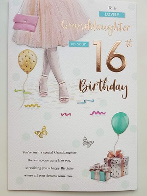 granddaughter 16th birthday card