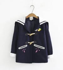 Navy Sailor Jacket With Bunny Ear Hood