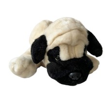 Russ Berrie THE PUG Puppy Dog 13  Long Plush Stuffed Animal Puppet W/ Sound