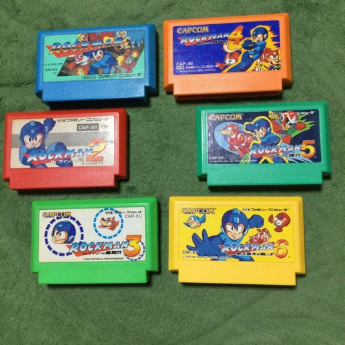 Megaman Rockman 1 2 3 4 5 6 set Nintendo Famicom FC Japan used Japanese CAPCOM