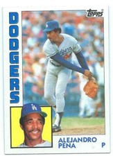 1985 Topps #324 Alejandro Pena Los Angeles Dodgers Rookie Baseball Card Mint. rookie card picture