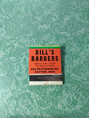 Vintage Matchbook Collectible Ephemera B25 Dayton Ohio Bill Vintage Matchbook Collectible Ephemera B25 Dayton Ohio Bill