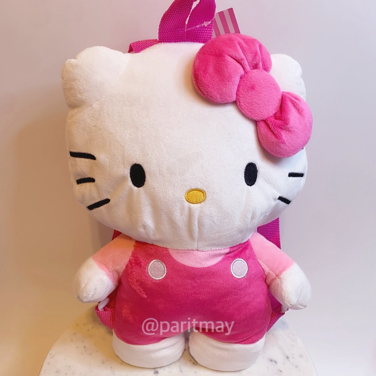 Hello Kitty Soft Plush Doll Backpack 14” Authentic New 2024 (NEW WITH TAG) Hello Kitty Classic Red Plush Backpack main image 2