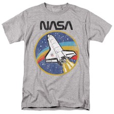 NASA Space Shuttle Distressed Logo Men's T-Shirt S-5XL Officially Licensed Tee