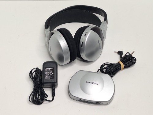 Radio Shack Rechargeable Stereo Wireless Headphones w/ Transmitter 33-125