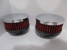 Red Washable Valve Cover Breathers Push In Style 1 14 Hole Short Pair7192rd-2