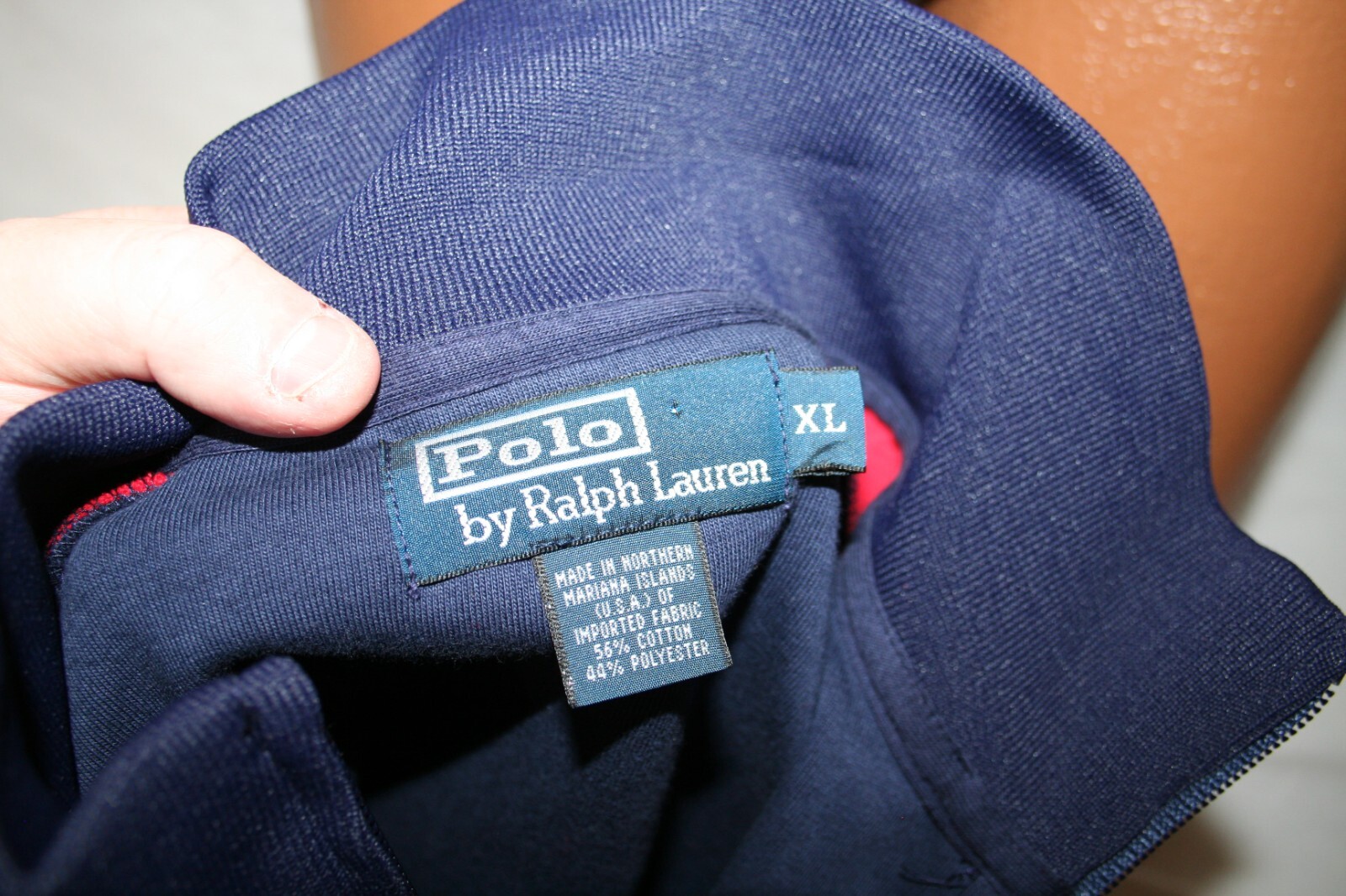 GIACCA VINTAGE ANNI '90 POLO RALPH LAUREN Big Pony Horse Logo Cerniera Intera XL