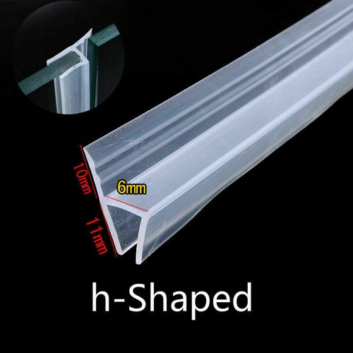 100cm Bath Shower Screen Door Seal Strips Glass Gate Gap Curved Flat 6-12mm DIY - Picture 11 of 15