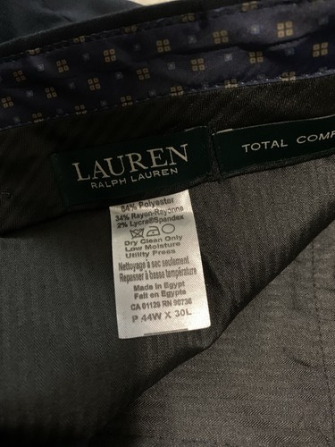 NWT Lauren Ralph Lauren Edgewood Dress Pants Mens 44x30 Straight Fit Navy Blue - Picture 8 of 8