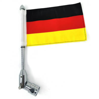 6'' x 9'' Motorrad Fahnenmast Chrom DE Flagge für Yamaha für Harley für Honda AF