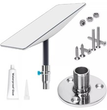 Adjustable 316 Stainless Starlink Pole Mount for Yacht Ship RV Marine Round Base