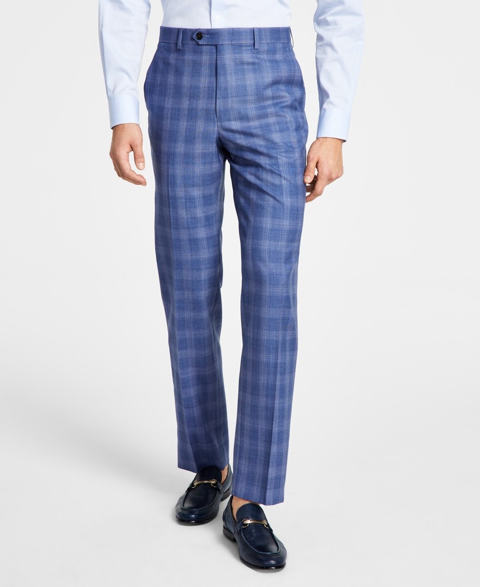 Lauren Ralph Lauren Men's Classic Fit Suit Dress Pants Blue Plaid 38 x 30 Lauren Ralph Lauren Men's Classic Fit Suit Dress Pants Blue Plaid 38 x 30