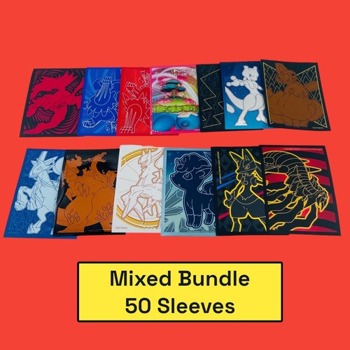 50 Pokemon Card Sleeves Mixed Selection eBay