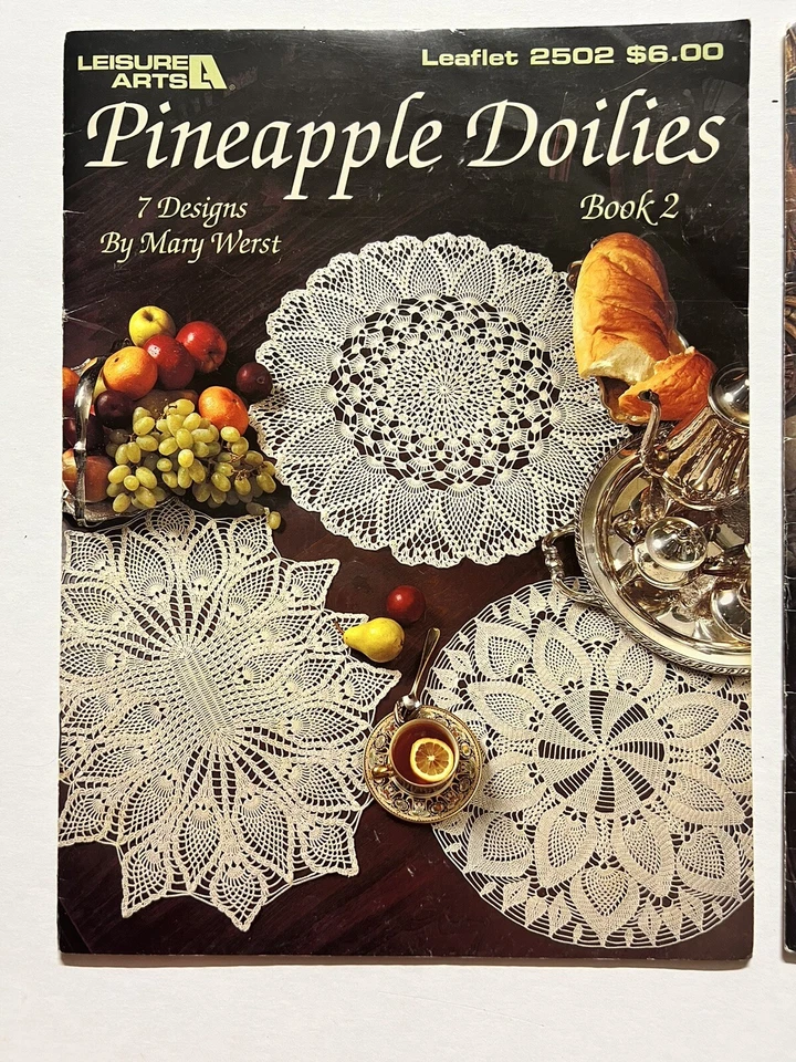 A Year of Doilies Book 2 Crochet RARE 2593+Pineapple doilies #2502 Leisure Arts - Image 2 of 4