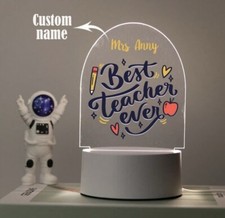 Customised Best Teachers Lamp Custom School Gift Teachers Gift Graduation Thanku