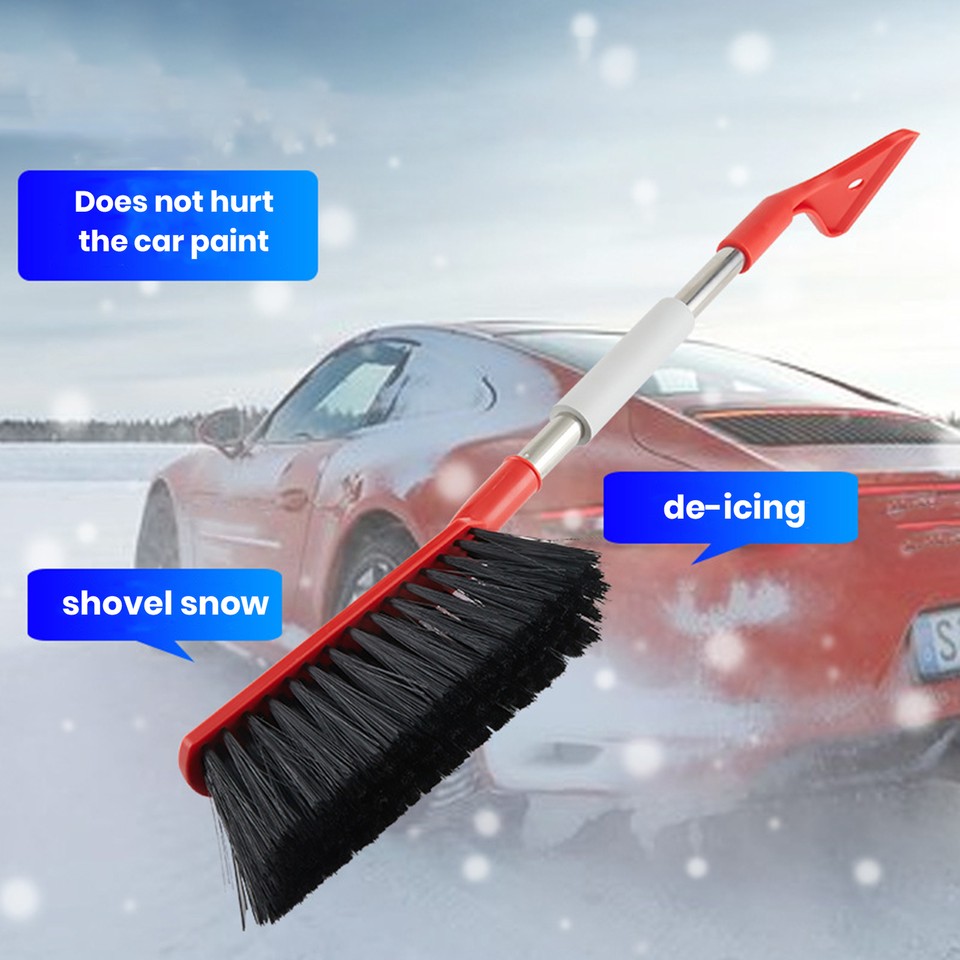 Scratch Free Snow Scraper Long Handle Brush Durable Aluminum Alloy Car