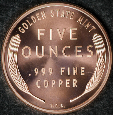 リンカーン銅貨　5オンス GSM 5 oz Lincoln Wheat Cent Design .999 Fine Copper Round BU | eBay